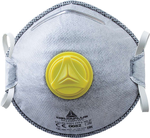 Mascarilla Desechable Delta Plus M1200VW (FFP2 carbón activado, con válvula) · foto 2